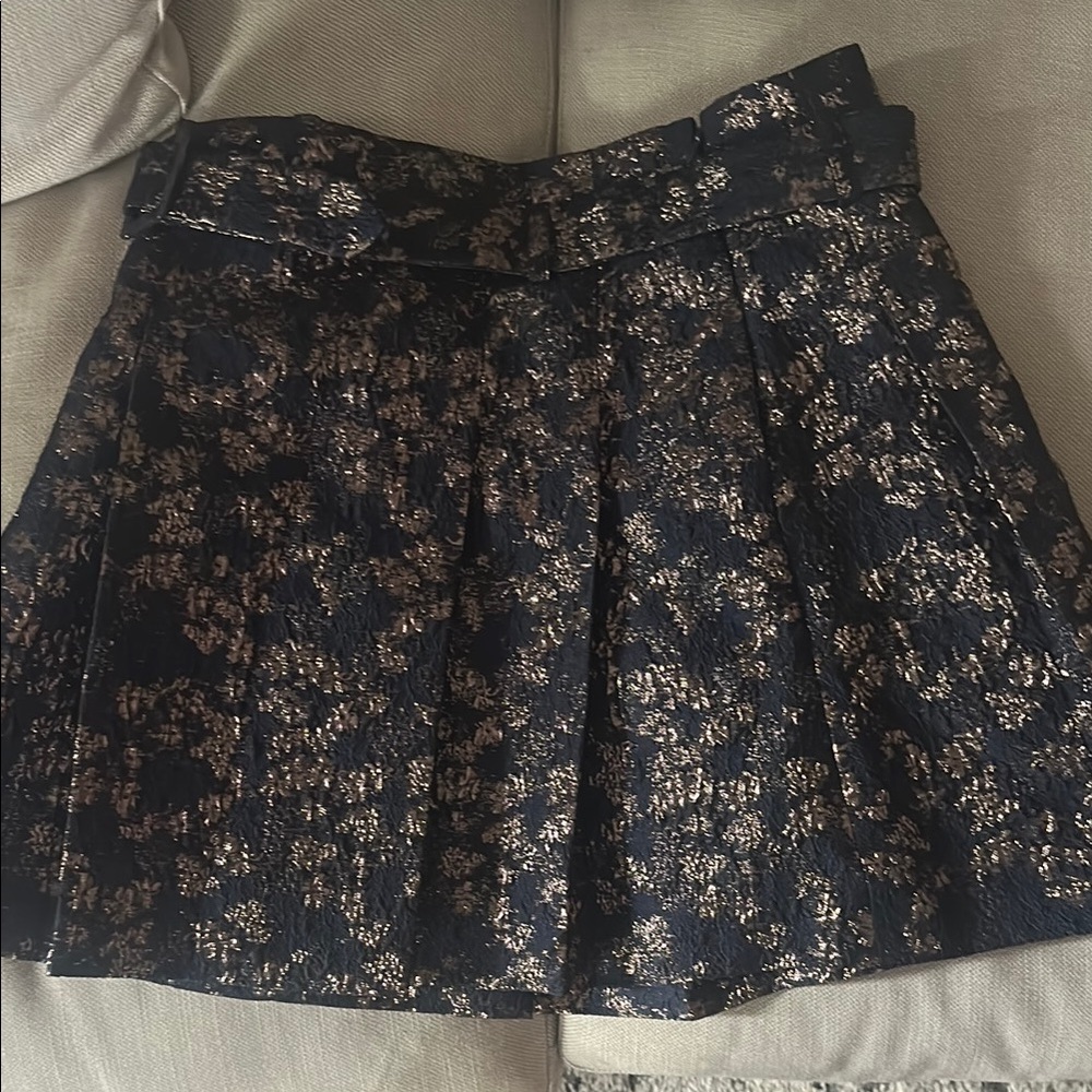 Floral Black Skirt